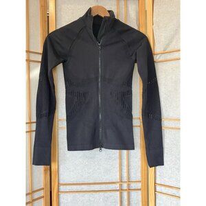 Fabletics Black Compression Fitted Full Zip Athletic Jacket XSmall, Running